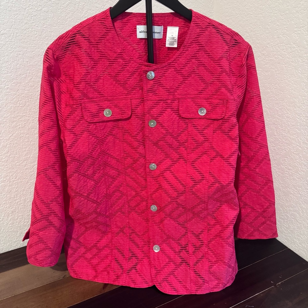 NWOT Alfred Dunner textured jacket/blazer 16